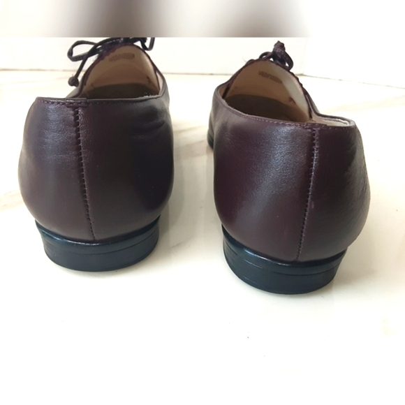 TROTTERS Amy Wine Leather | Suede Bow Tie Loafers Sz 8.5 - Picture 4 of 7